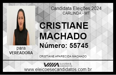 Candidato CRISTIANE MACHADO 2024 - CARLINDA - Eleições