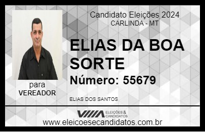 Candidato ELIAS DA BOA SORTE 2024 - CARLINDA - Eleições