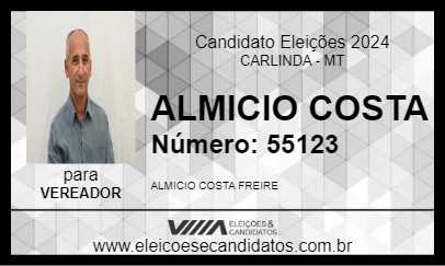 Candidato ALMICIO COSTA 2024 - CARLINDA - Eleições