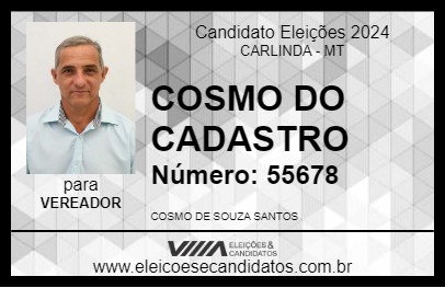 Candidato COSMO DO CADASTRO 2024 - CARLINDA - Eleições