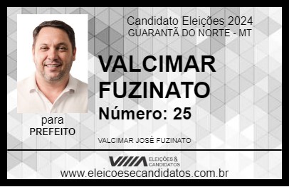 Candidato VALCIMAR FUZINATO 2024 - GUARANTÃ DO NORTE - Eleições