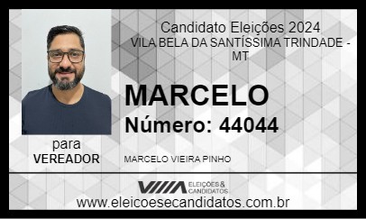 Candidato MARCELO 2024 - VILA BELA DA SANTÍSSIMA TRINDADE - Eleições