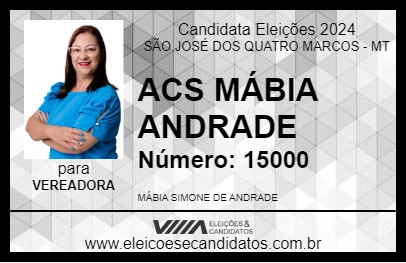 Candidato ACS MÁBIA ANDRADE 2024 - SÃO JOSÉ DOS QUATRO MARCOS - Eleições