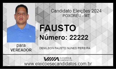 Candidato FAUSTO 2024 - POXORÉU - Eleições