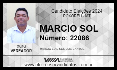 Candidato MARCIO SOL 2024 - POXORÉU - Eleições