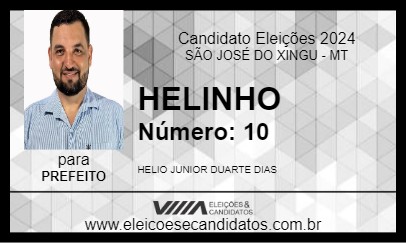 Candidato HELINHO 2024 - SÃO JOSÉ DO XINGU - Eleições