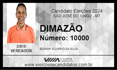 Candidato DIMAZÃO 2024 - SÃO JOSÉ DO XINGU - Eleições