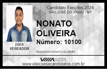 Candidato NONATO OLIVEIRA 2024 - SÃO JOSÉ DO XINGU - Eleições