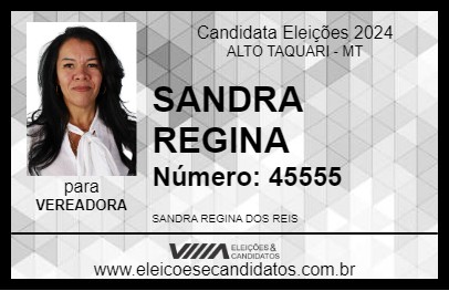 Candidato SANDRA REGINA 2024 - ALTO TAQUARI - Eleições