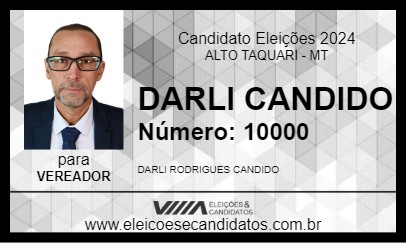 Candidato DARLI CANDIDO 2024 - ALTO TAQUARI - Eleições