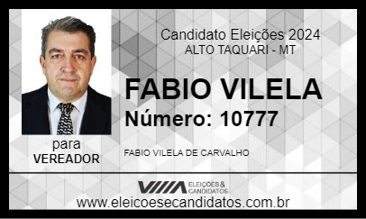 Candidato FABIO VILELA 2024 - ALTO TAQUARI - Eleições