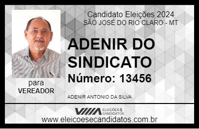 Candidato ADENIR DO SINDICATO 2024 - SÃO JOSÉ DO RIO CLARO - Eleições