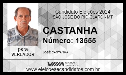 Candidato CASTANHA 2024 - SÃO JOSÉ DO RIO CLARO - Eleições