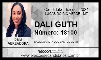 Candidato DALI GUTH 2024 - LUCAS DO RIO VERDE - Eleições