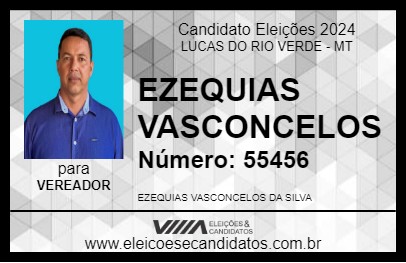 Candidato EZEQUIAS VASCONCELOS 2024 - LUCAS DO RIO VERDE - Eleições