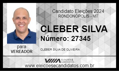 Candidato CLEBER SILVA 2024 - RONDONÓPOLIS - Eleições