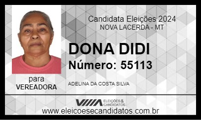 Candidato DONA DIDI 2024 - NOVA LACERDA - Eleições