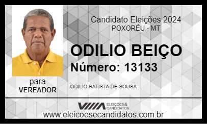 Candidato ODILIO BEIÇO 2024 - POXORÉU - Eleições