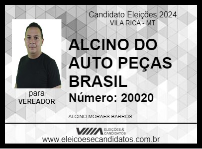 Candidato ALCINO DO AUTO PEÇAS BRASIL 2024 - VILA RICA - Eleições