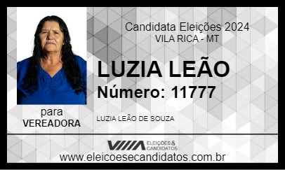 Candidato LUZIA LEÃO 2024 - VILA RICA - Eleições