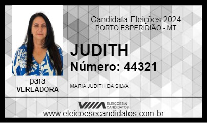 Candidato JUDITH 2024 - PORTO ESPERIDIÃO - Eleições