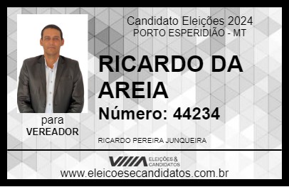 Candidato RICARDO DA AREIA 2024 - PORTO ESPERIDIÃO - Eleições