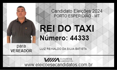 Candidato REI DO TAXI 2024 - PORTO ESPERIDIÃO - Eleições