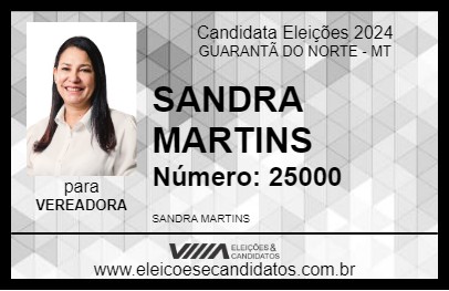 Candidato SANDRA MARTINS 2024 - GUARANTÃ DO NORTE - Eleições