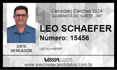 Candidato LEO SCHAEFER  2024 - GUARANTÃ DO NORTE - Eleições