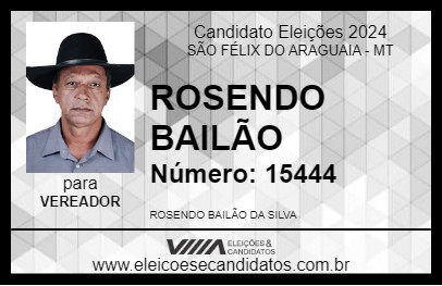 Candidato ROSENDO BAILÃO 2024 - SÃO FÉLIX DO ARAGUAIA - Eleições