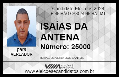 Candidato ISAÍAS DA ANTENA 2024 - RIBEIRÃO CASCALHEIRA - Eleições