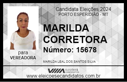 Candidato MARILDA CORRETORA 2024 - PORTO ESPERIDIÃO - Eleições