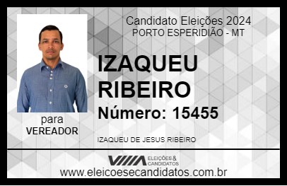 Candidato IZAQUEU RIBEIRO 2024 - PORTO ESPERIDIÃO - Eleições