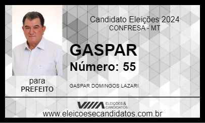 Candidato GASPAR 2024 - CONFRESA - Eleições