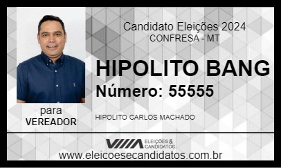 Candidato HIPOLITO BANG 2024 - CONFRESA - Eleições