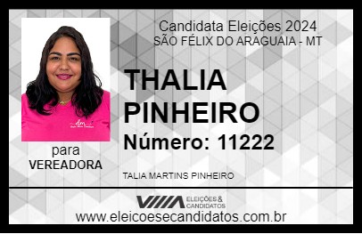 Candidato THALIA MARTINS 2024 - SÃO FÉLIX DO ARAGUAIA - Eleições