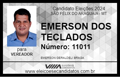 Candidato EMERSON DOS TECLADOS 2024 - SÃO FÉLIX DO ARAGUAIA - Eleições