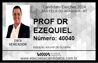 Candidato PROF DR EZEQUIEL 2024 - SÃO FÉLIX DO ARAGUAIA - Eleições