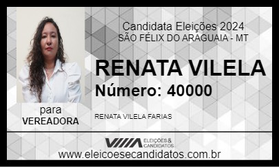 Candidato RENATA VILELA 2024 - SÃO FÉLIX DO ARAGUAIA - Eleições