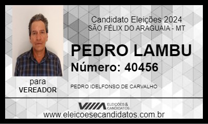 Candidato PEDRO LAMBU 2024 - SÃO FÉLIX DO ARAGUAIA - Eleições