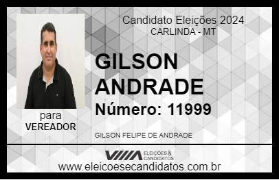 Candidato GILSON ANDRADE 2024 - CARLINDA - Eleições