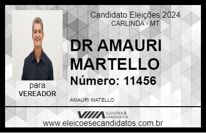 Candidato DR AMAURI MARTELLO 2024 - CARLINDA - Eleições