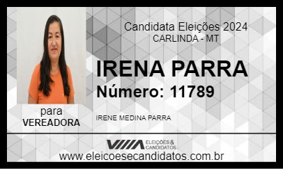 Candidato IRENA PARRA 2024 - CARLINDA - Eleições