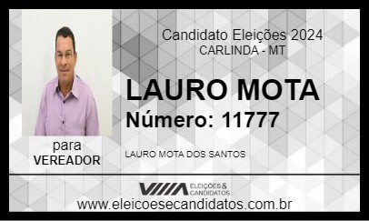 Candidato LAURO MOTA 2024 - CARLINDA - Eleições