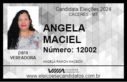 Candidato ANGELA MACEDO 2024 - CÁCERES - Eleições