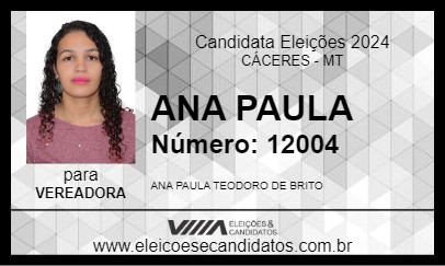 Candidato ANA PAULA 2024 - CÁCERES - Eleições