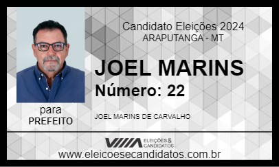 Candidato JOEL MARINS 2024 - ARAPUTANGA - Eleições