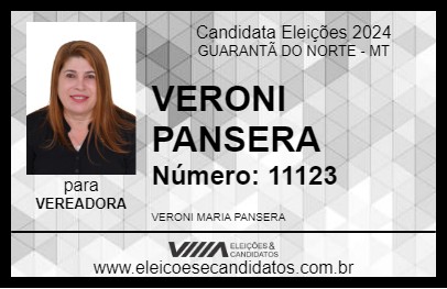 Candidato VERONI PANSERA 2024 - GUARANTÃ DO NORTE - Eleições