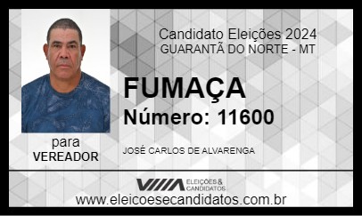 Candidato FUMAÇA 2024 - GUARANTÃ DO NORTE - Eleições