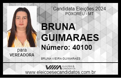 Candidato BRUNA GUIMARAES 2024 - POXORÉU - Eleições